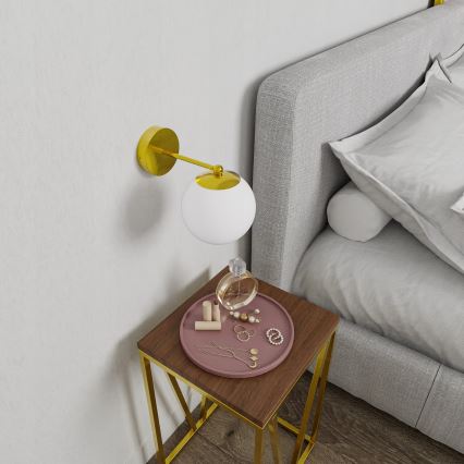 Applique murale 1xE27/40W/230V dorée/blanche