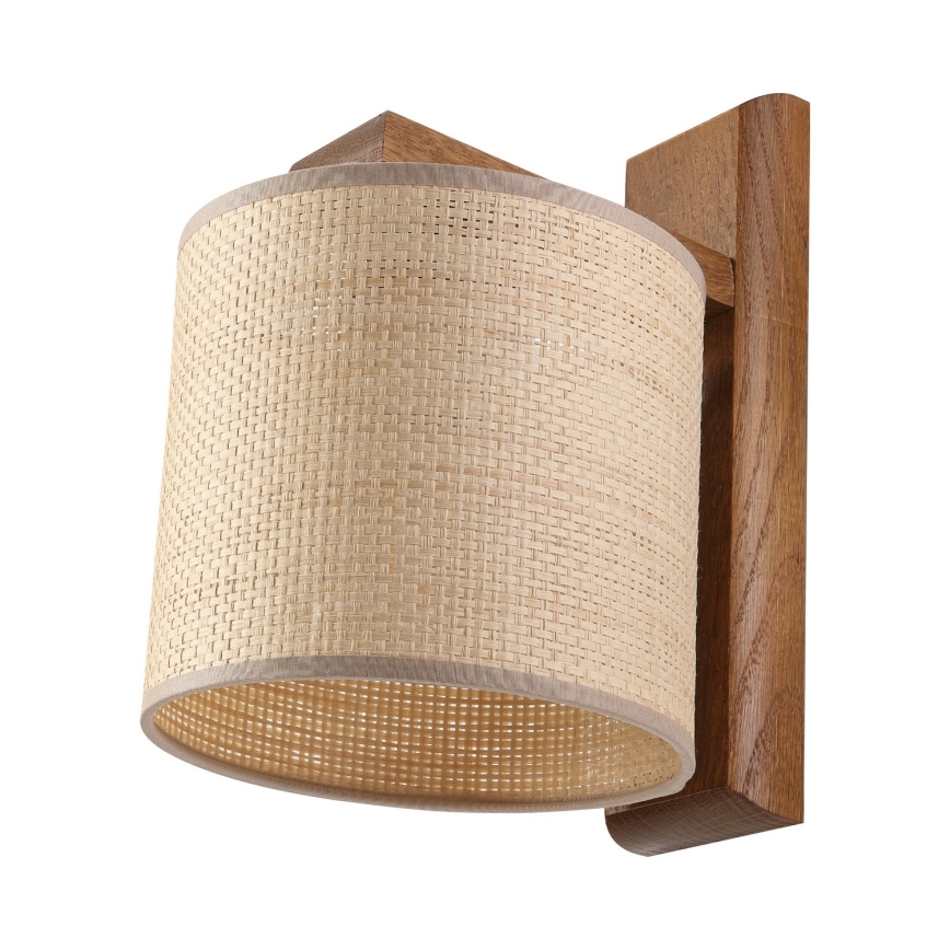 Applique murale AIDA 1xE27/15W/230V chêne/raffia