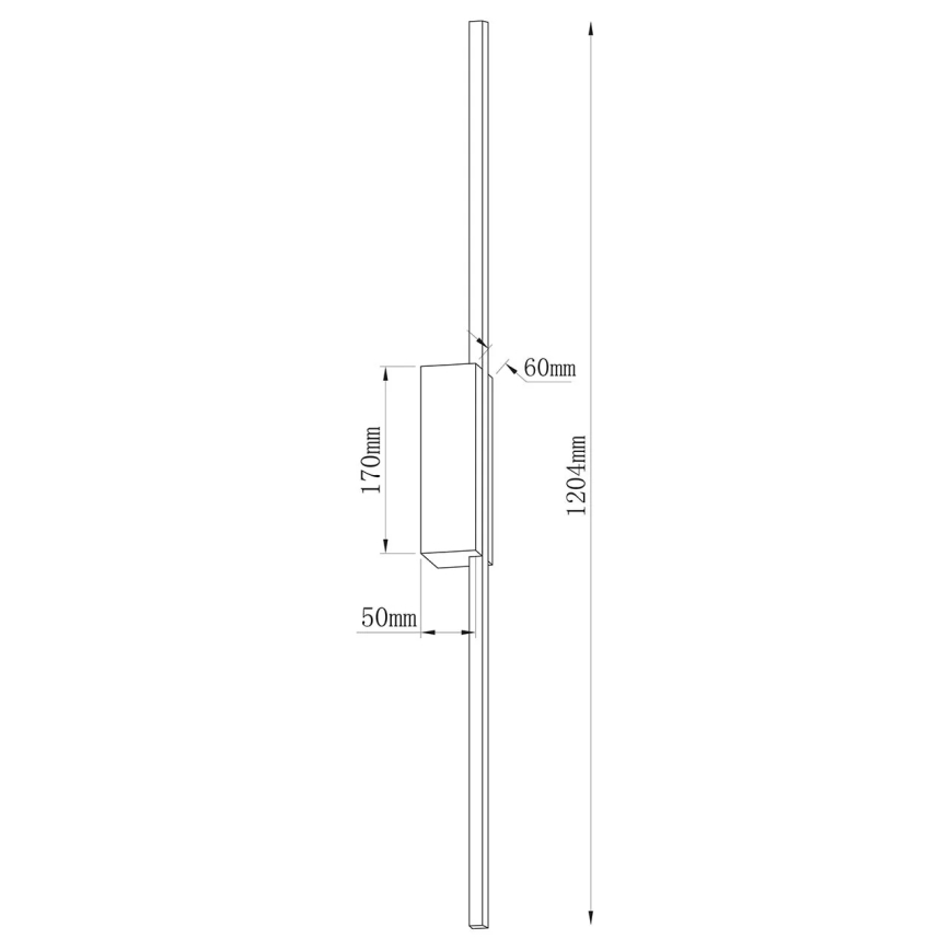 Applique murale AISHA LED/20W/230V 4000K 120 cm dorée
