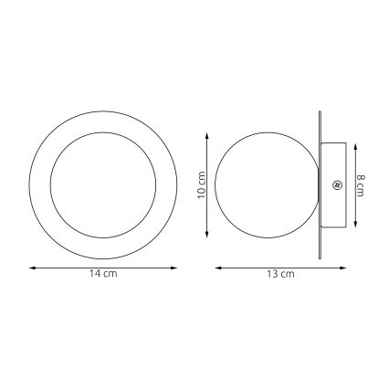 Applique murale AMERICANA 1xG9/8W/230V gris