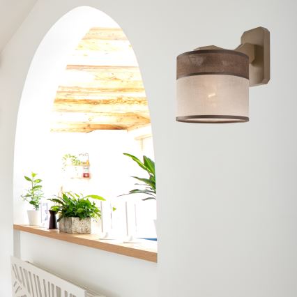 Applique murale ANDREA 1xE27/60W/230V hêtre - certifié FSC