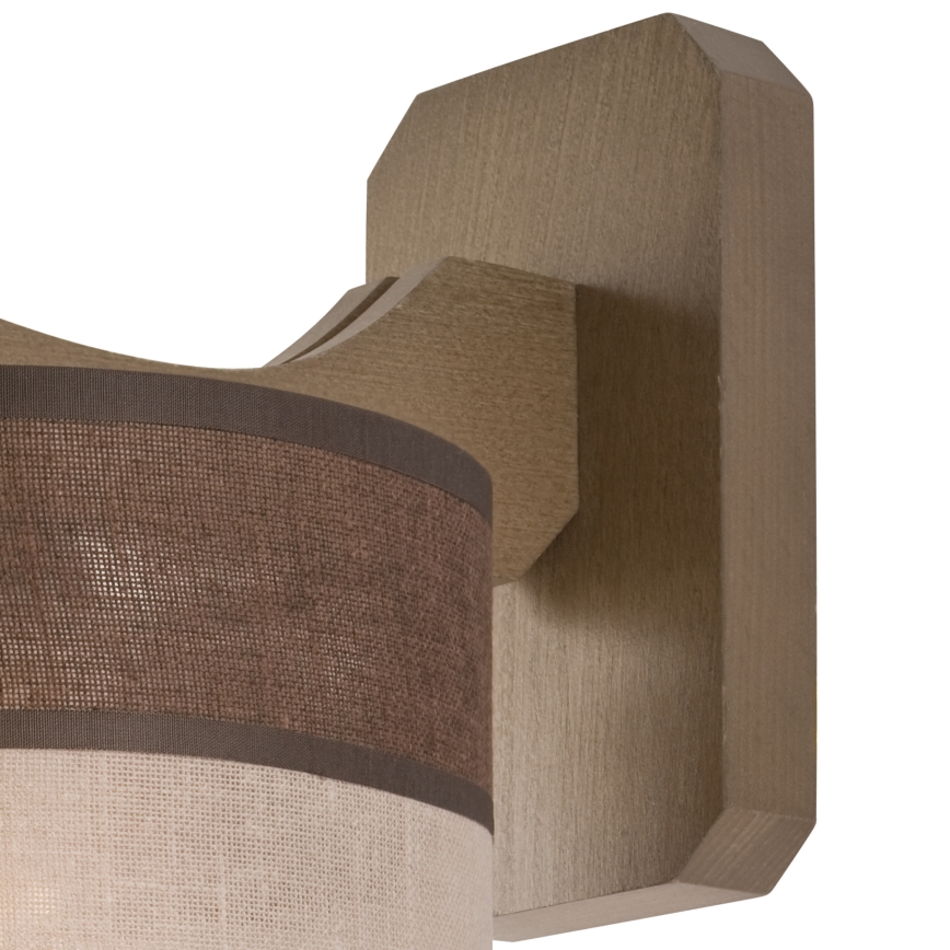Applique murale ANDREA 1xE27/60W/230V hêtre - certifié FSC