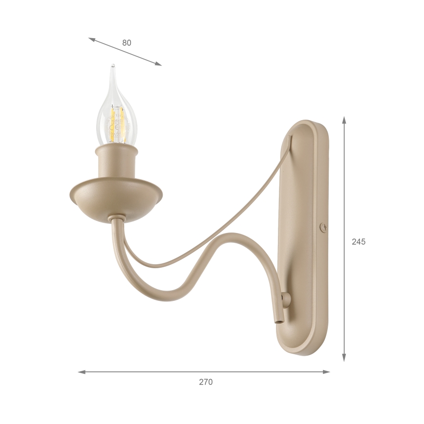 Applique murale ANTON 1xE14/60W/230V beige