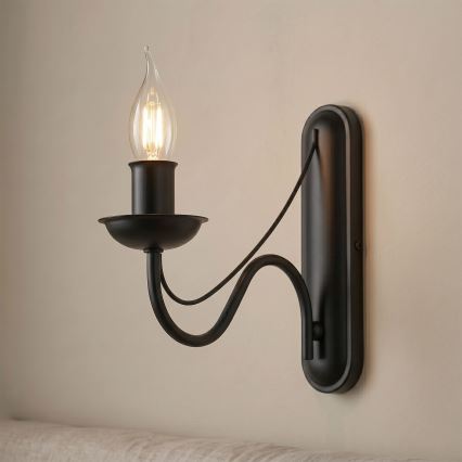 Applique murale ANTON 1xE14/60W/230V noire