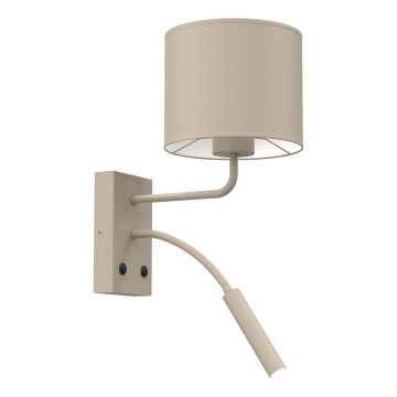 Applique murale ARDEN 1xE27/15W/230V + 1xG9/8W beige
