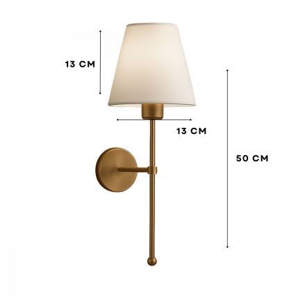 Applique murale ASPARAGUS 1xE27/40W/230V dorée/crème