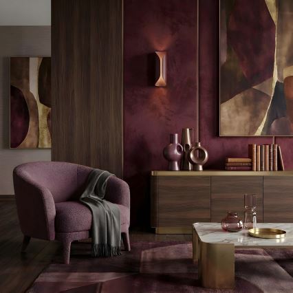 Applique murale BARBOS 2xG9/8W/230V bordeaux