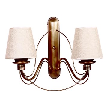 Applique murale CLASSIC 2xE27/40W/230V bronze/beige