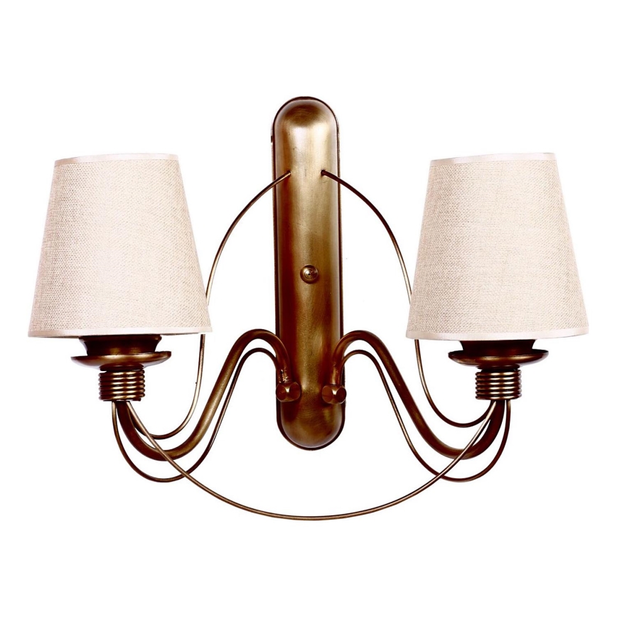 Applique murale CLASSIC 2xE27/40W/230V bronze/beige