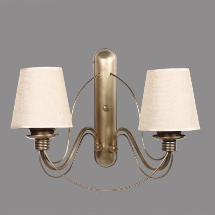 Applique murale CLASSIC 2xE27/40W/230V bronze/beige