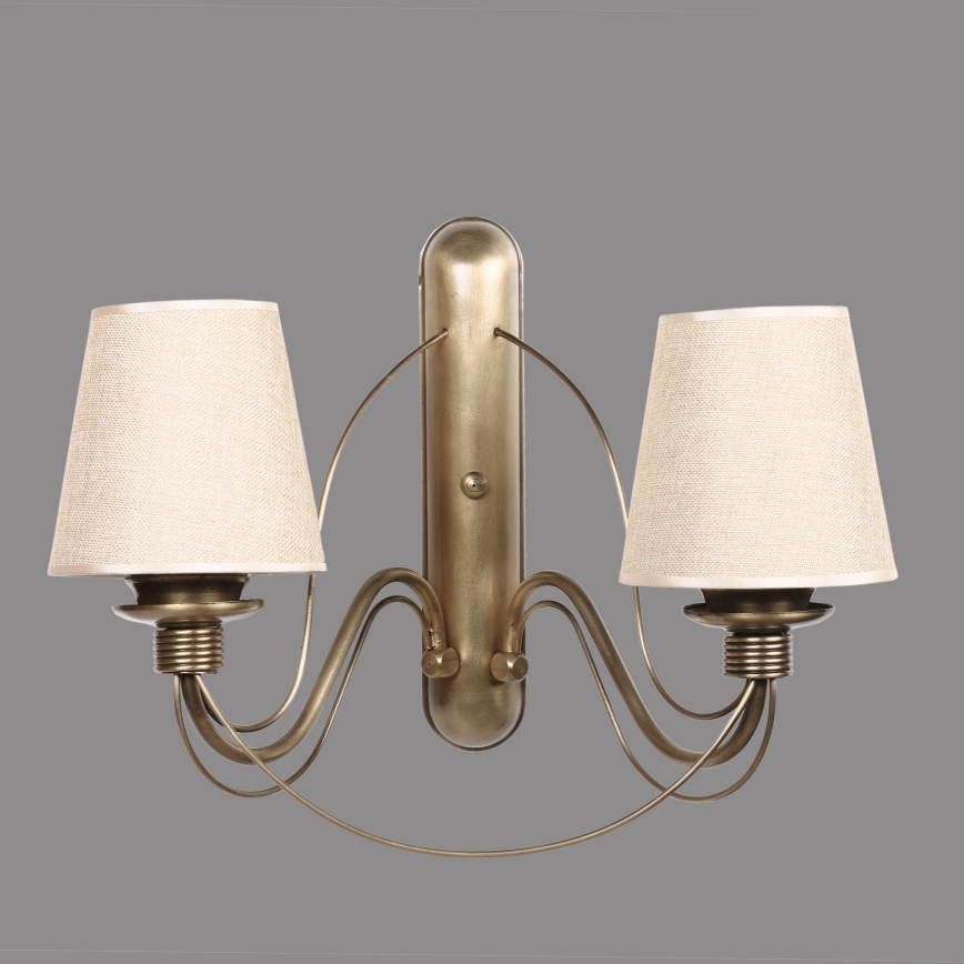 Applique murale CLASSIC 2xE27/40W/230V bronze/beige