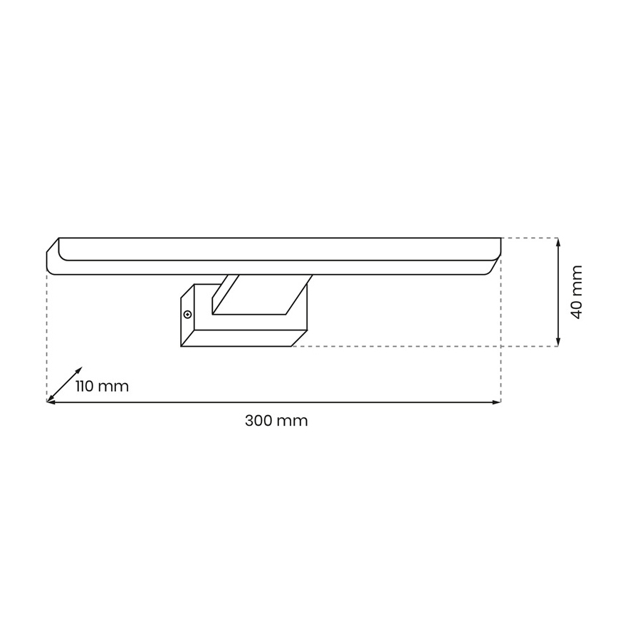 Applique murale de salle de bains SHINE LED/7W/230V 30 cm IP44 chrome brillant