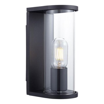 Applique murale d'extérieur 1xE27/60W/230V IP44 noire/verre fumé