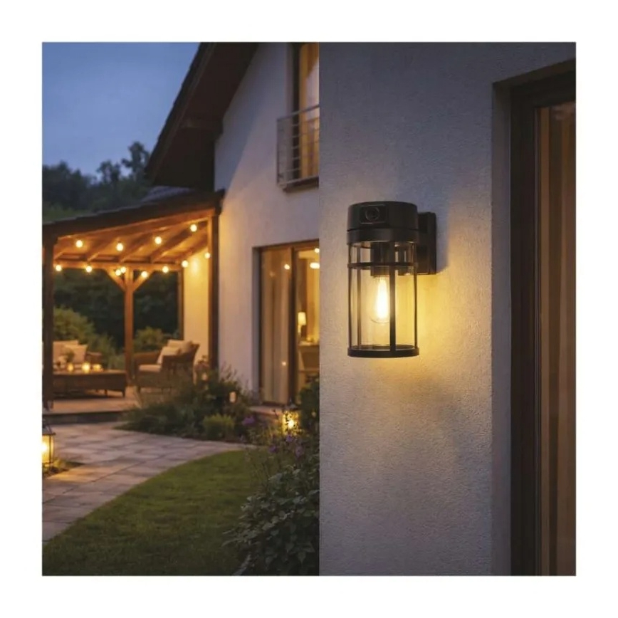 Applique murale d'extérieur avec caméra GOSMART 1xE27/15W/230V Wi‑Fi IP44
