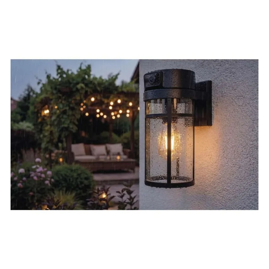 Applique murale d'extérieur avec caméra GOSMART 1xE27/15W/230V Wi‑Fi IP44