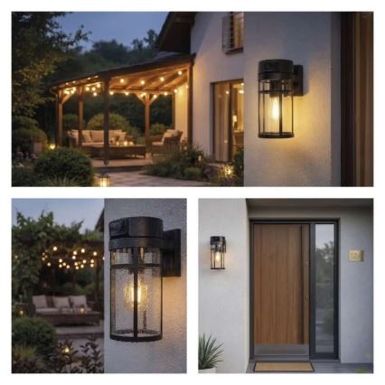 Applique murale d'extérieur avec caméra GOSMART 1xE27/15W/230V Wi‑Fi IP44