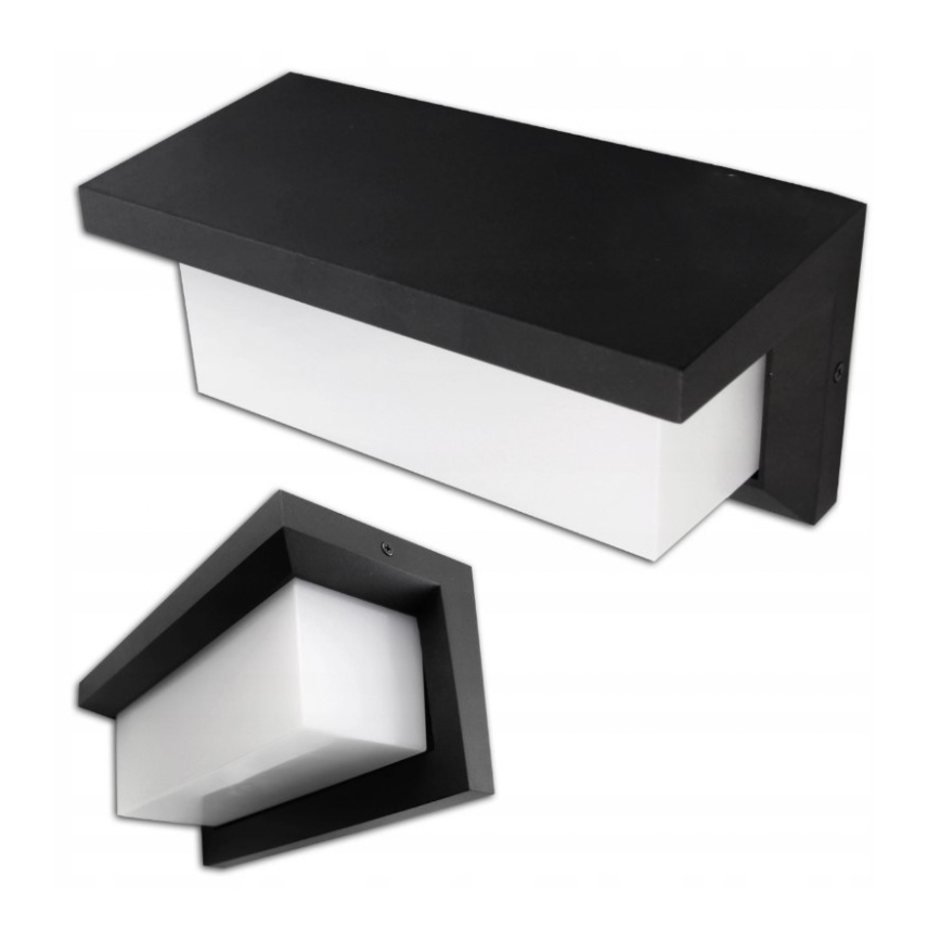 Applique murale d'extérieur avec détecteur LED/12W/230V IP54 noir