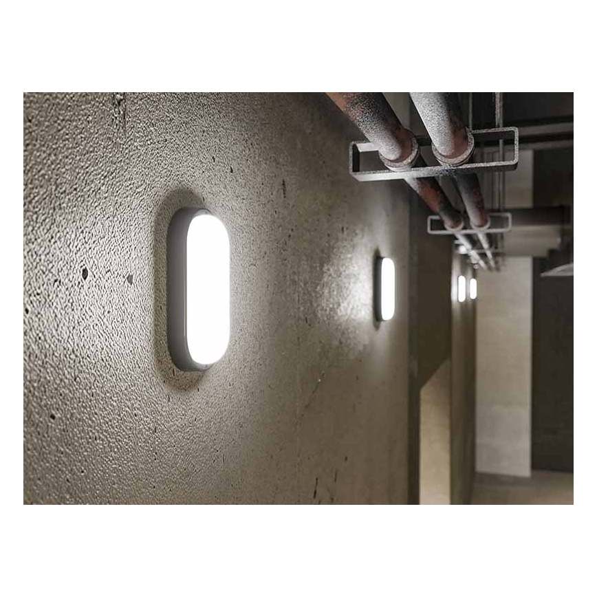 Applique murale d'extérieur LED 12W/230V IP54, noire