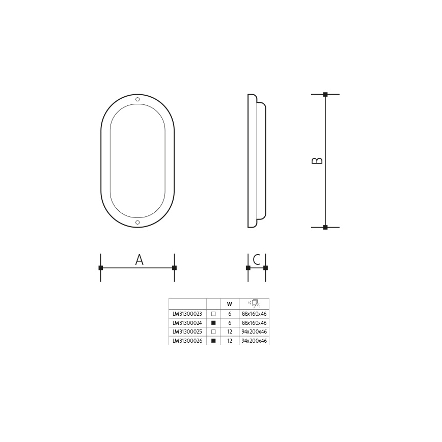 Applique murale d'extérieur LED 12W/230V IP54, noire