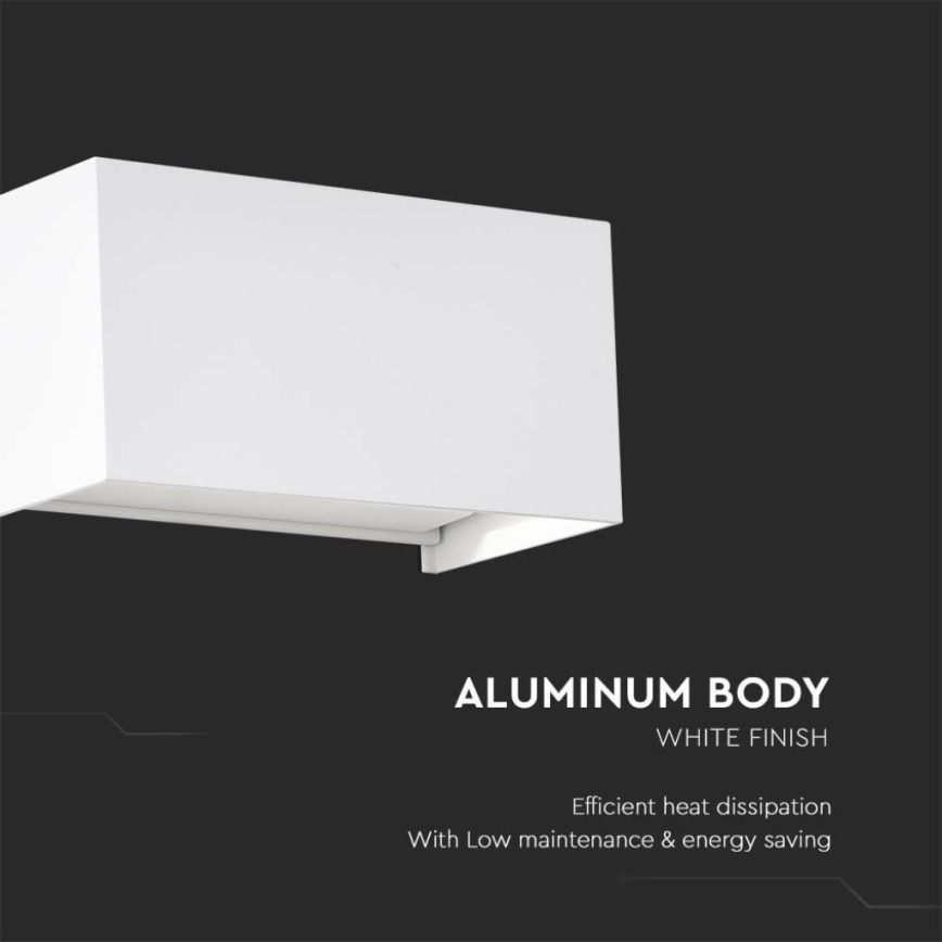 Applique murale d'extérieur LED/24W/230V 4000K IP65 blanche