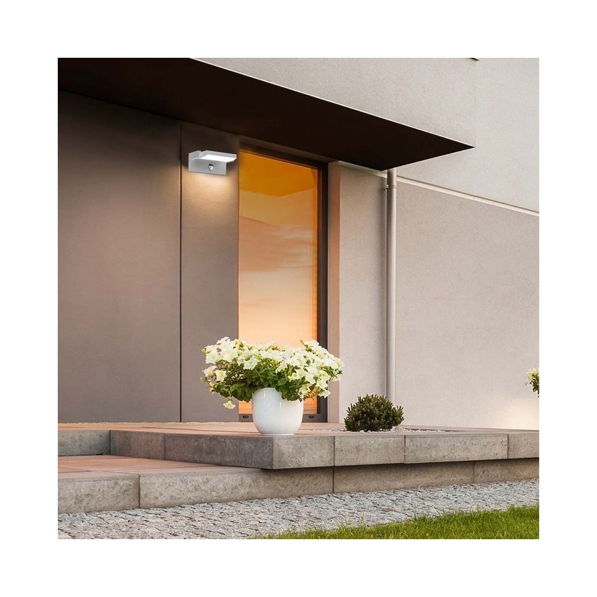 Applique murale d'extérieur LED avec détecteur 17W/230V 4000K IP65 blanc