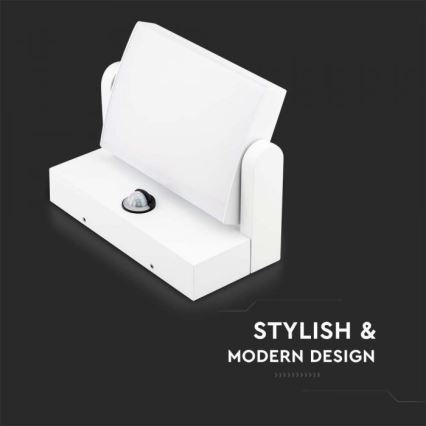 Applique murale d'extérieur LED avec détecteur 17W/230V 4000K IP65 blanc