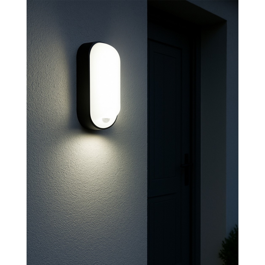 Applique murale d'extérieur LED dimmable avec détecteur de mouvement LED/12/15/18W/230V 3000K/4000K/6500K IP65 noir/blanc