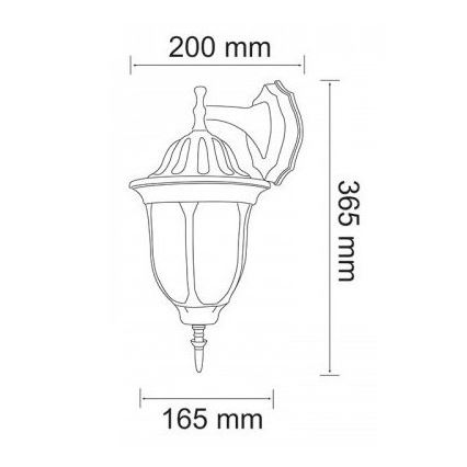 Applique murale d'extérieur LED FLORENCJA 1xE27/10W/230V IP43