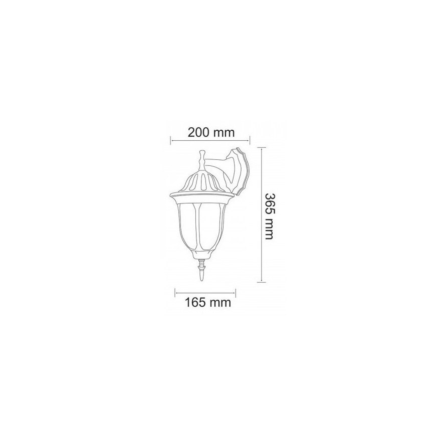 Applique murale d'extérieur LED FLORENCJA 1xE27/10W/230V IP43