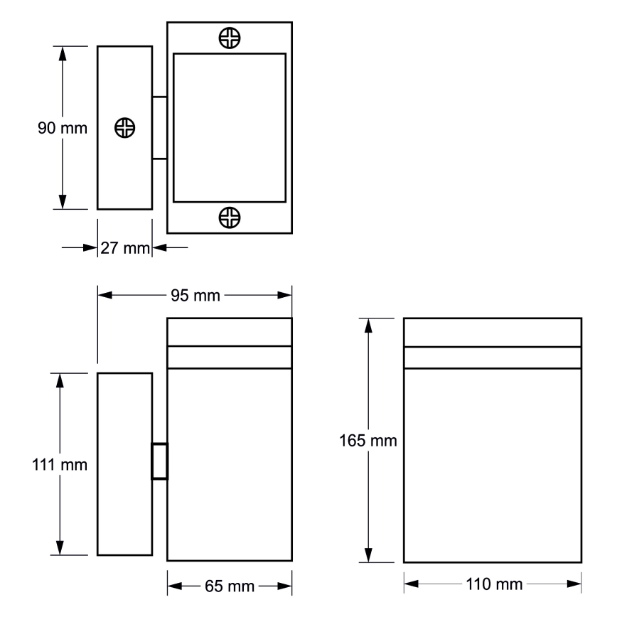 Applique murale d'extérieur LITEK 1xGU10/35W/230V IP44
