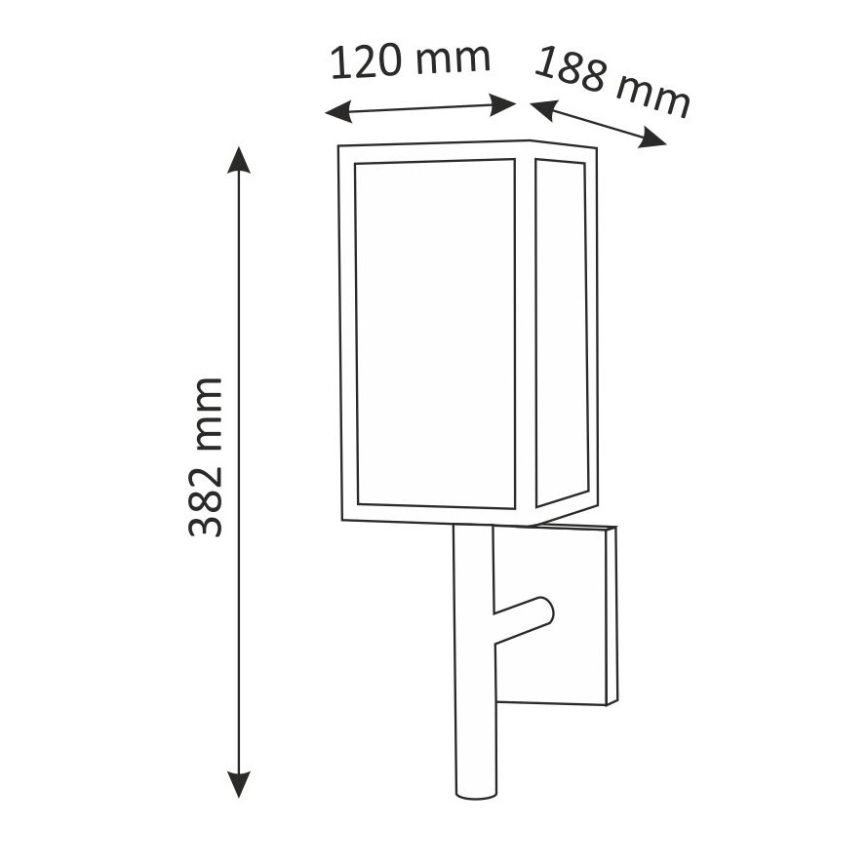 Applique murale d'extérieur MALMO 1xE27/15W/230V