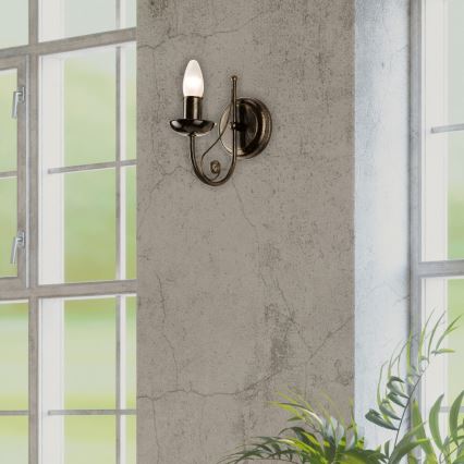 Applique murale DONATO 1xE14x40W/230V patine