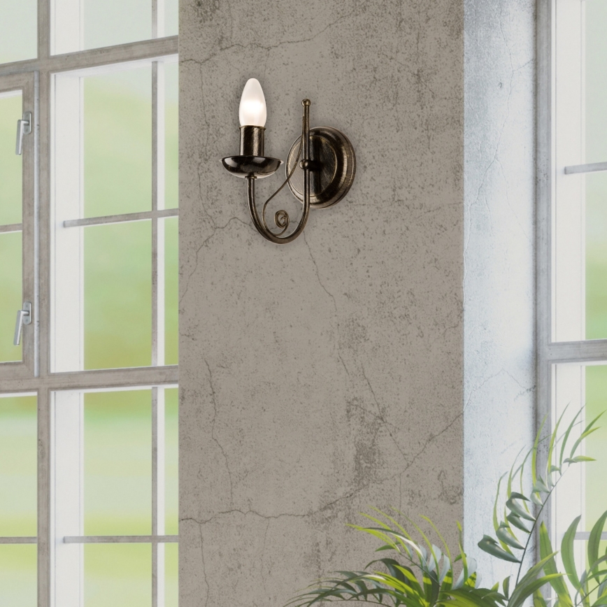 Applique murale DONATO 1xE14x40W/230V patine