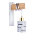 Applique murale ELEN 1xE27/35W/230V blanche/dorée/marron