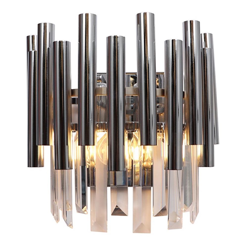 Applique murale en cristal MADISON 2xE14/40W/230V chrome brillant