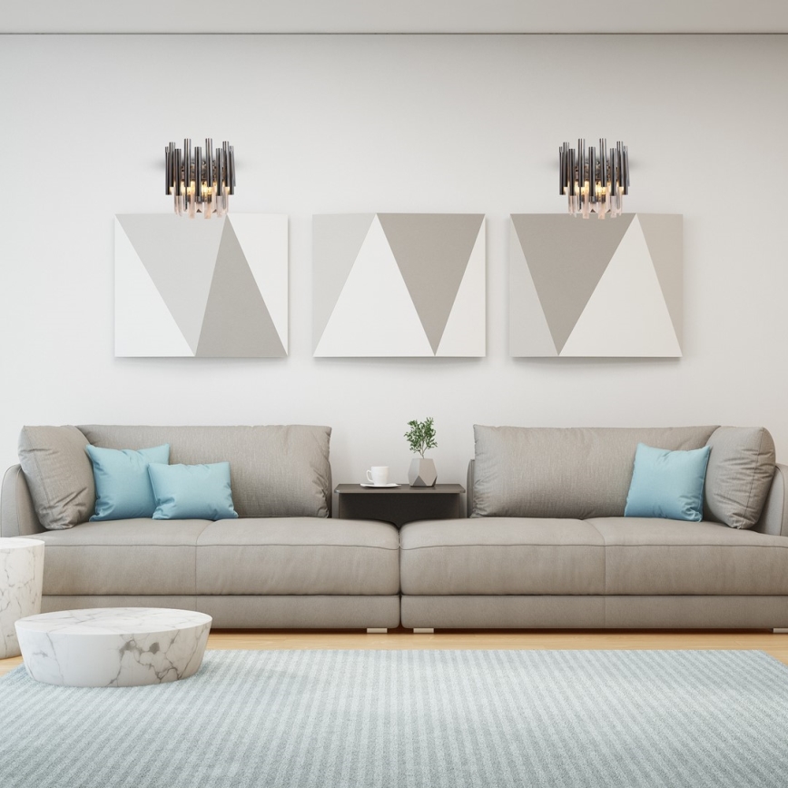 Applique murale en cristal MADISON 2xE14/40W/230V chrome brillant