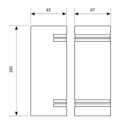 Applique murale extérieur QUAZAR7 2xGU10/11W/230V IP44 noir