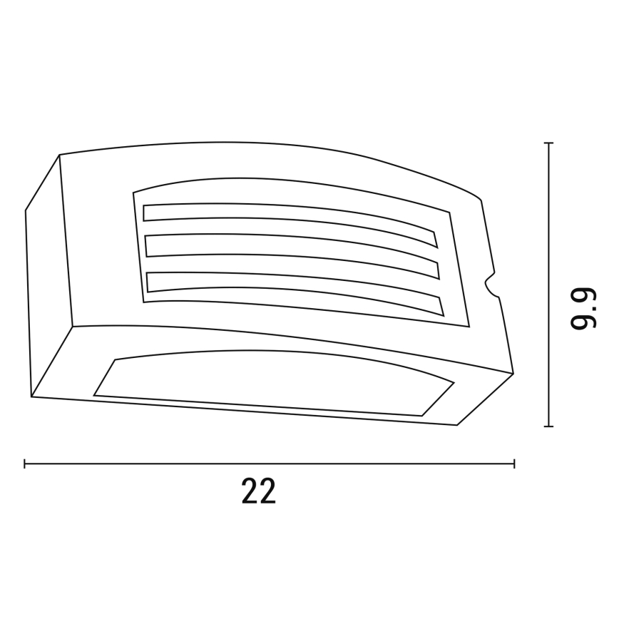 Applique murale extérieure 1xE27/10W/230V IP54 gris