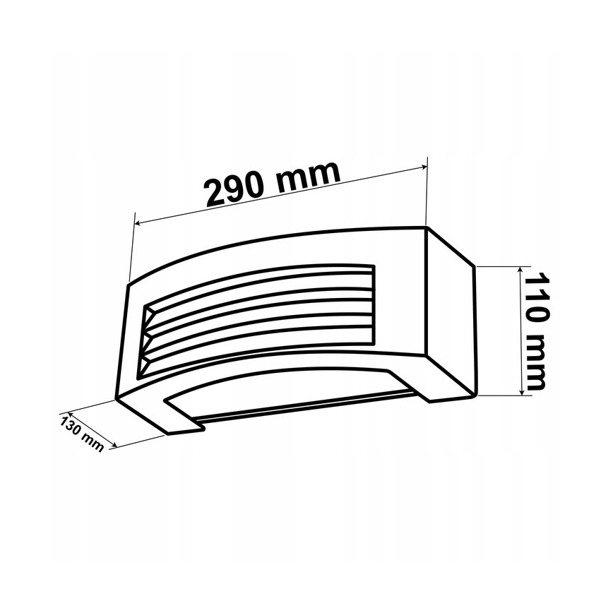 Applique murale extérieure 1xE27/14W/230V IP54 gris