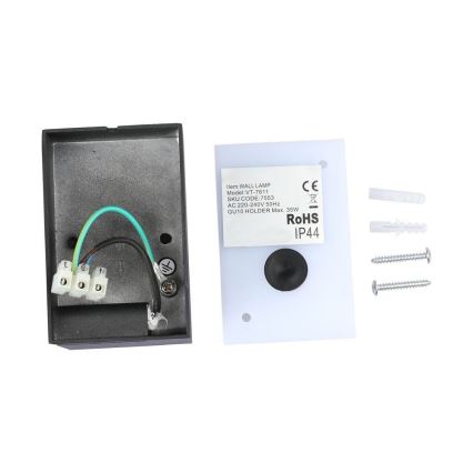 Applique murale extérieure 1xGU10/35W/230V IP44 noir