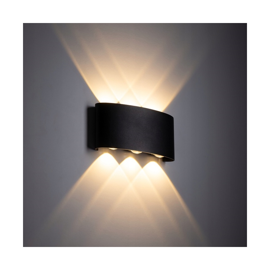 Applique murale extérieure ARROW 6xLED/1W/230V IP54 noir