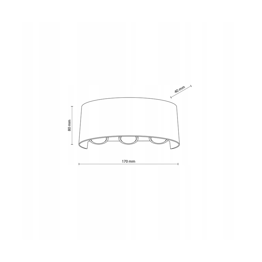 Applique murale extérieure ARROW 6xLED/1W/230V IP54 noir