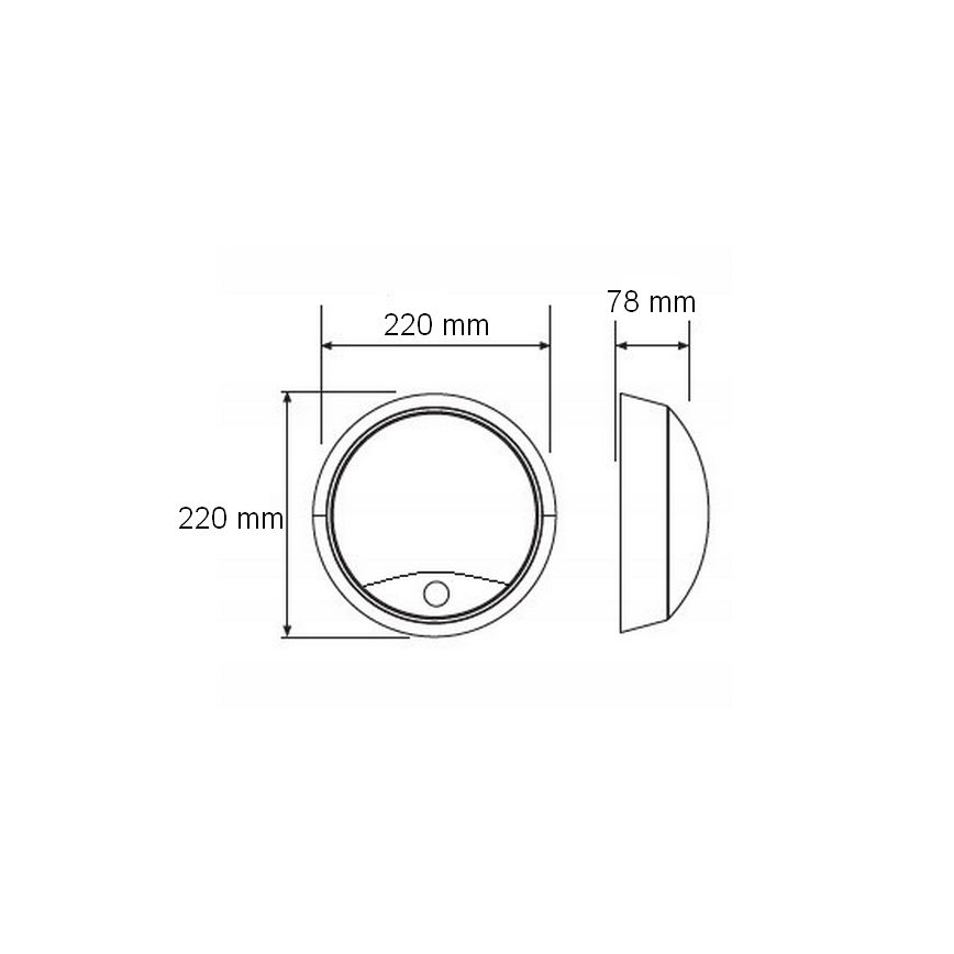 Applique murale extérieure avec détecteur LED/15W/230V 4000K IP65