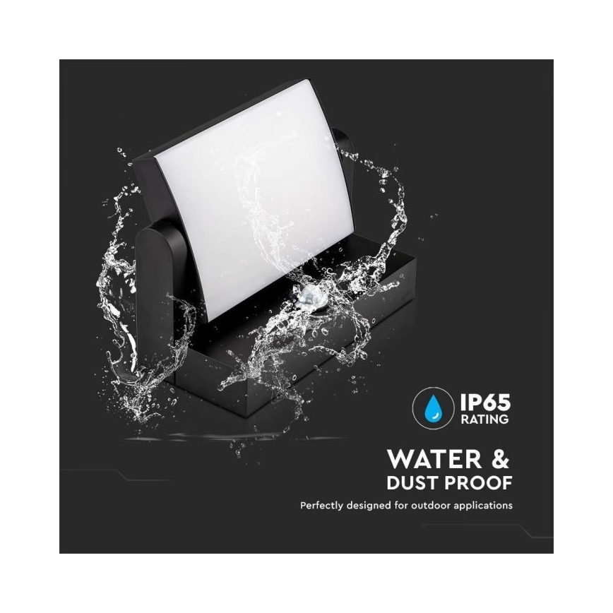 Applique murale extérieure avec détecteur LED/17W/230V 4000K IP65 noir