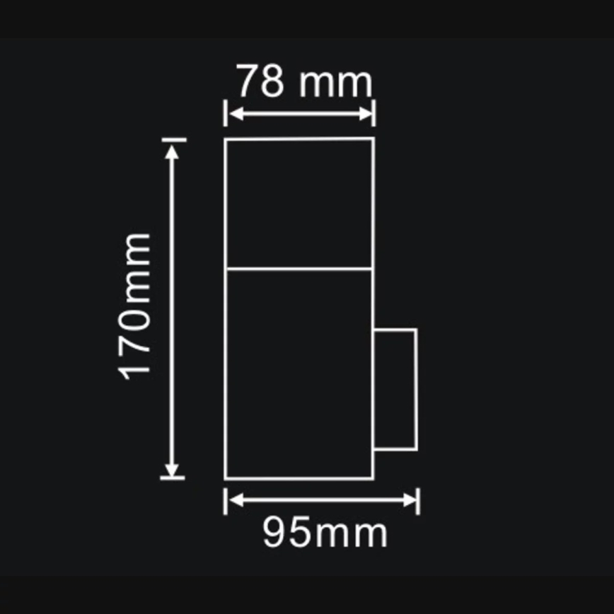 Applique murale extérieure DALLAS 1xE27/12W/230V IP44 anthracite