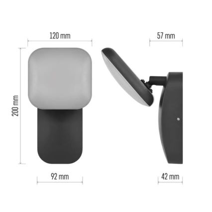 Applique murale extérieure flexible NIKA LED/12,5W/230V IP44