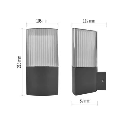 Applique murale extérieure LANA 1xE27/25W/230V IP54