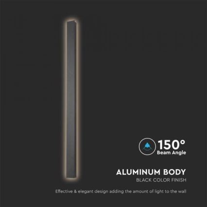 Applique murale extérieure LED/10W/230V 3000K IP65 51 cm noire