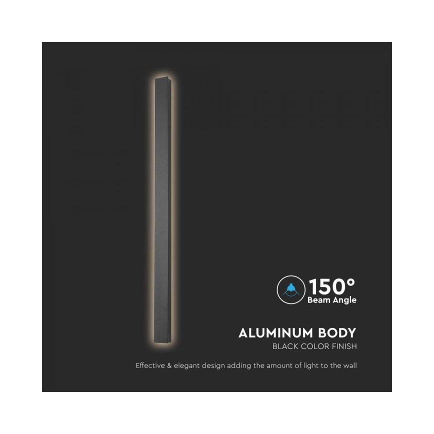 Applique murale extérieure LED/10W/230V 3000K IP65 51 cm noire