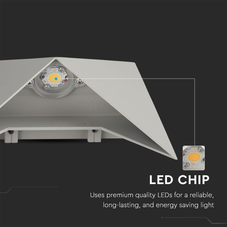 Applique murale extérieure LED/5W/230V 4000K IP65 gris